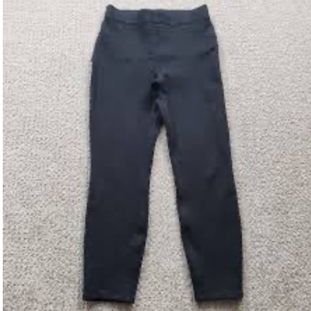 Spanx The Perfect Pant Women Medium Petite Black Pull On Straight Leg 20204P